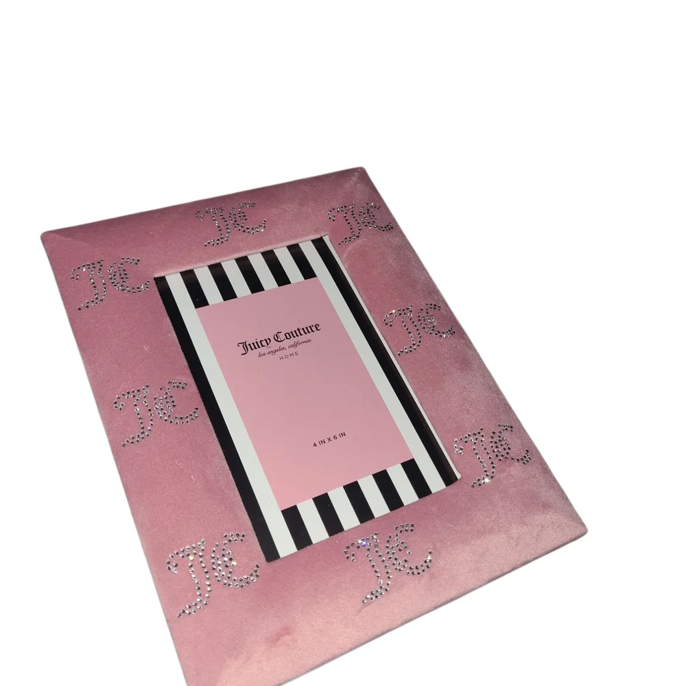 Juicy Couture Pink Faux Suede Photo Frame - 4x6